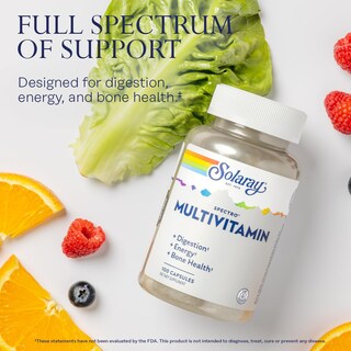 Foto 3 | Suplemento Multivitamínico Solaray Spectro Con Hierro 100 Cápsulas - Venta Internacional.