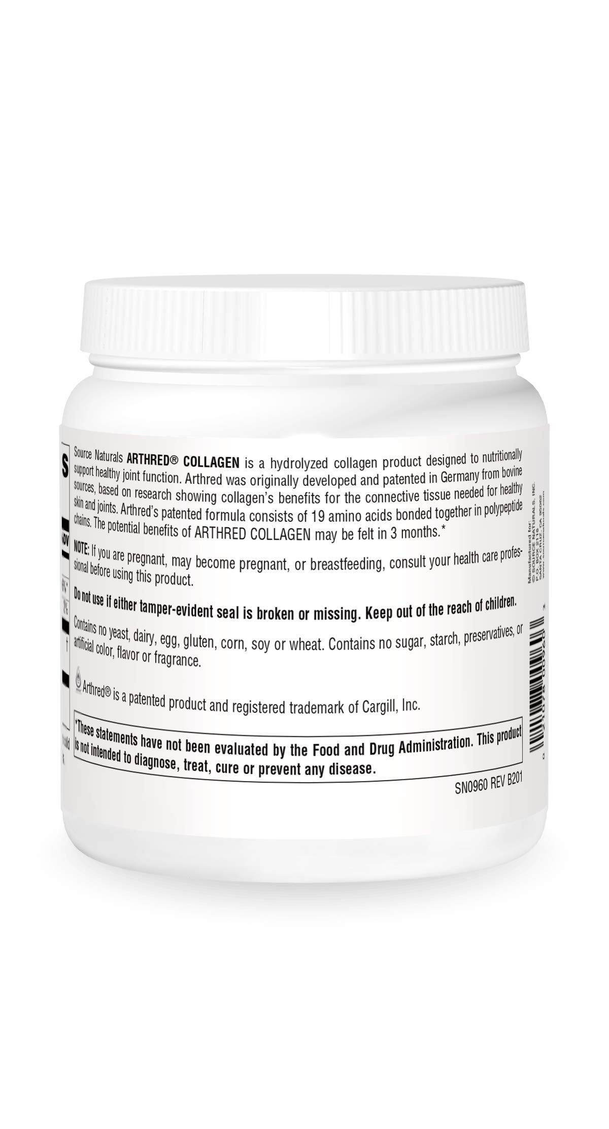 Foto 3 pulgar | Proteína De Colágeno En Polvo Source Naturals Arthred 250 Ml - Venta Internacional.
