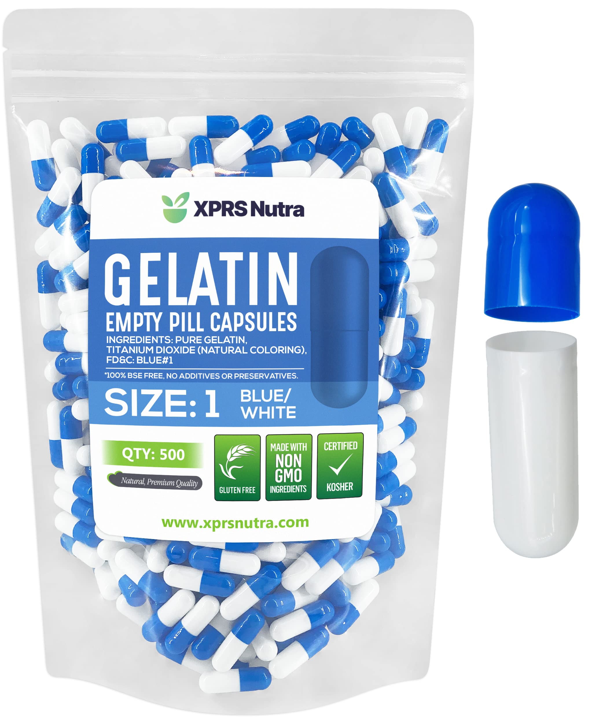 Foto 2 pulgar | Cápsulas Vacías Xprs Nutra Tamaño 1: Cápsulas De Gelatina De 500 Unidades - Venta Internacional.
