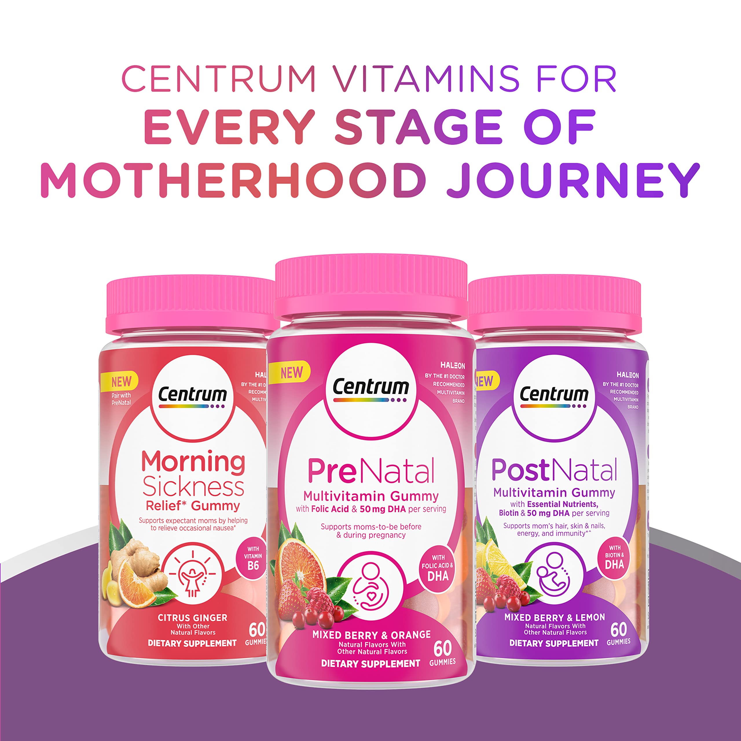 Foto 7 | Gomitas Multivitamínicas Prenatales Centrum, 60 Unidades, 30 Días - Venta Internacional.