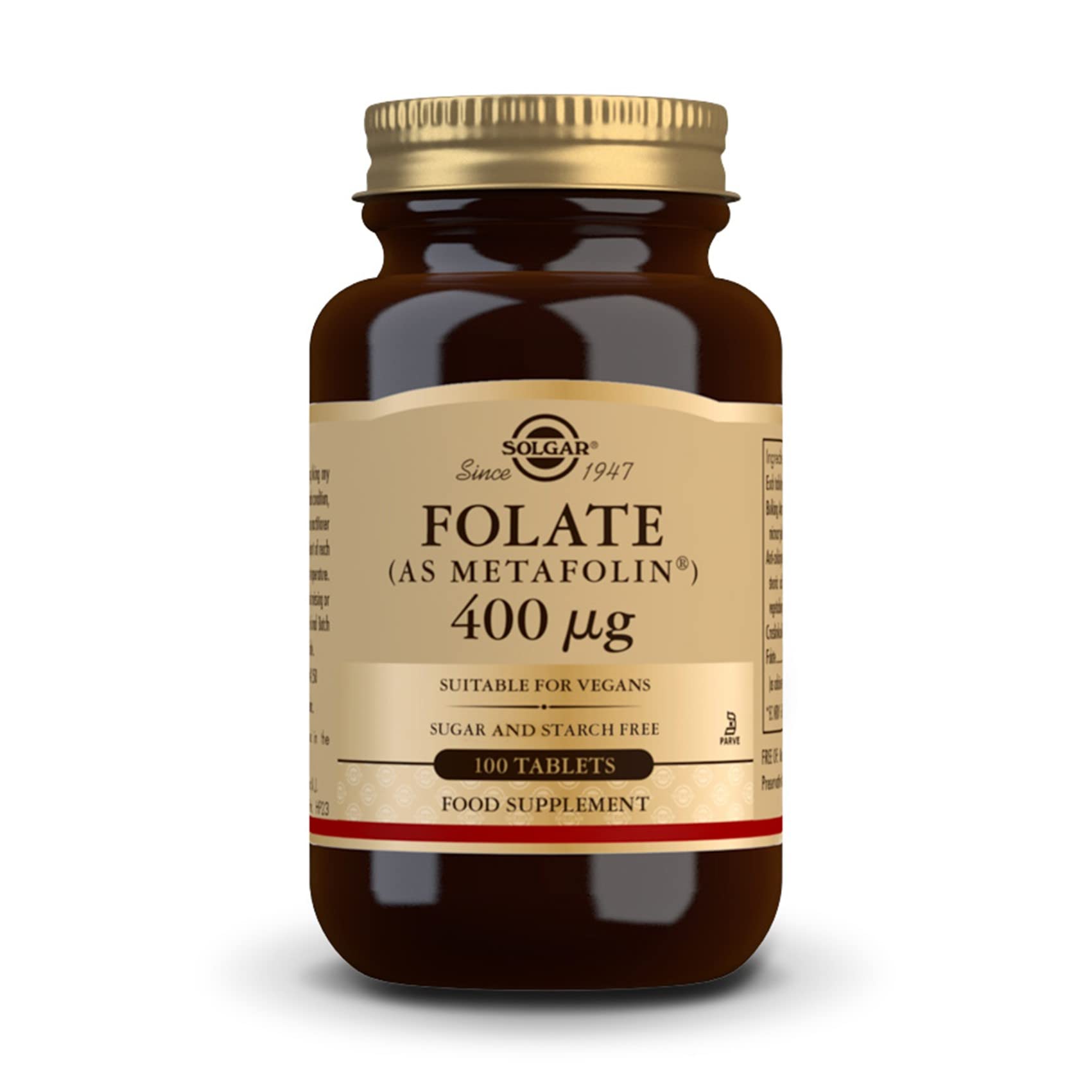 Foto 2 pulgar | Suplemento De Folato Solgar 666 Mcg Dfe (metafolina 400 Mcg) 100 Tabletas - Venta Internacional.