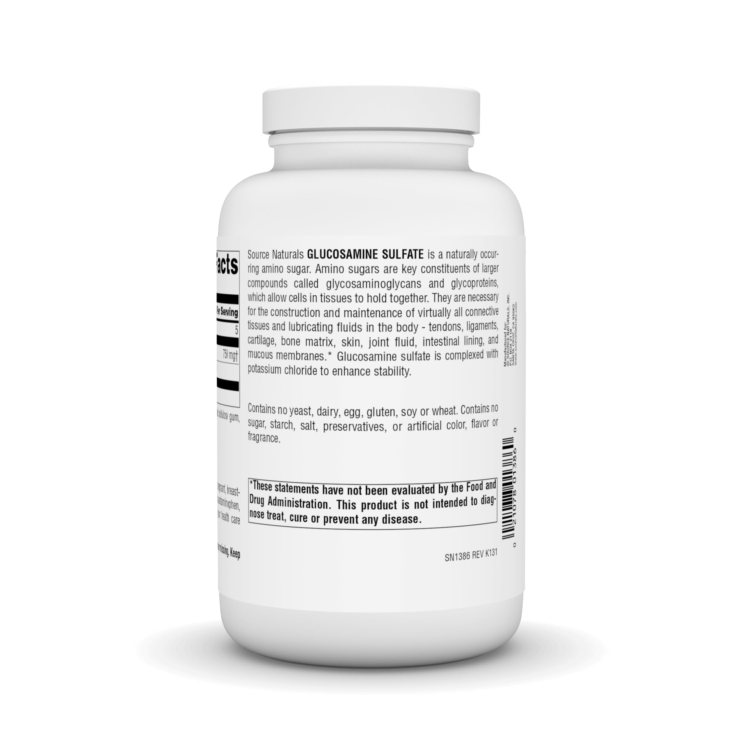 Foto 4 pulgar | Sulfato De Glucosamina Supplement Source Naturals 750 Mg 240 Comprimidos - Venta Internacional.