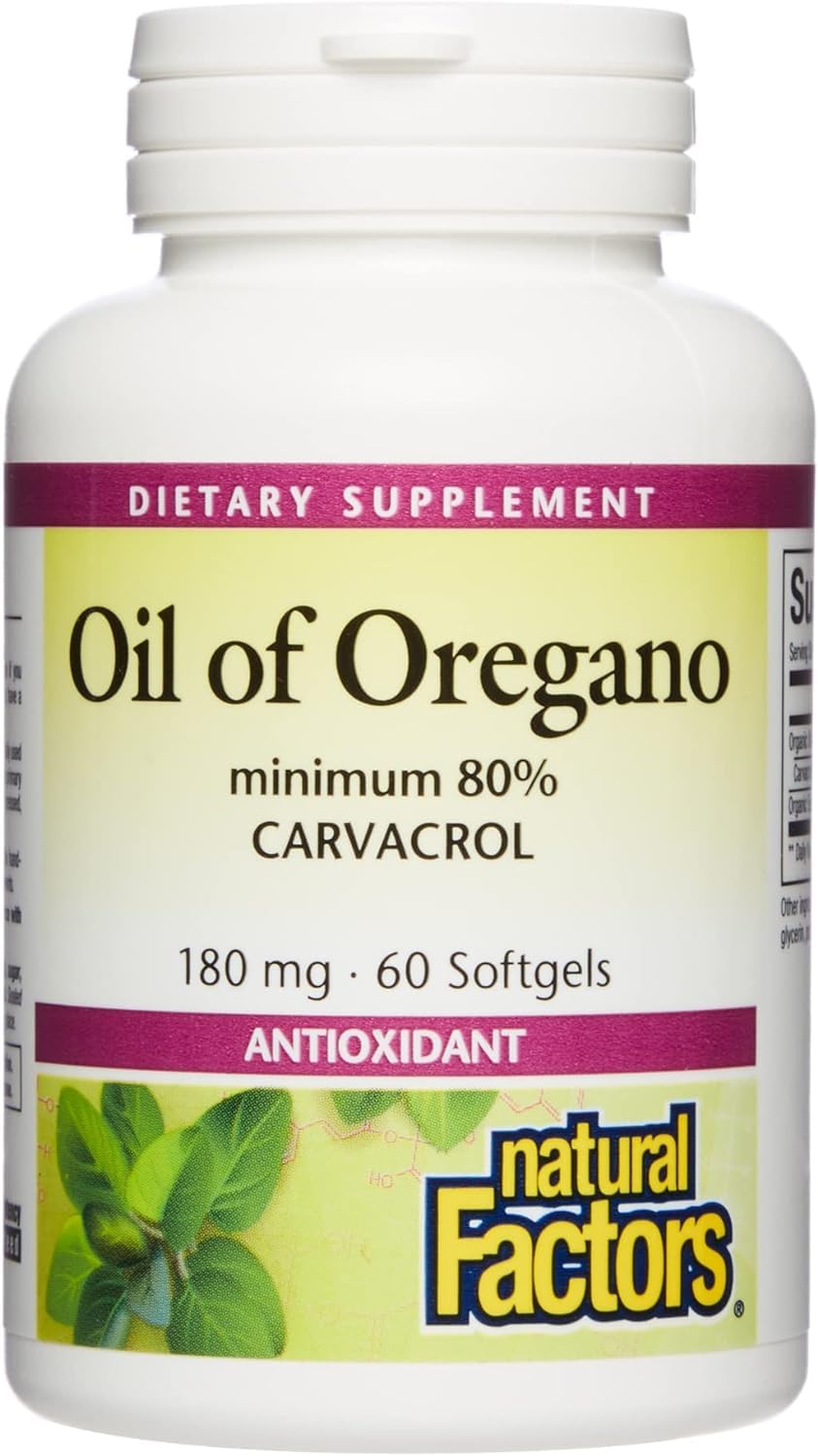 Foto 1 | Suplemento Natural Factors De Aceite De Orégano 180 Mg 60 Cápsulas Blandas - Venta Internacional.