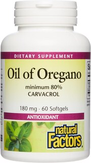 Foto 1 | Suplemento Natural Factors De Aceite De Orégano 180 Mg 60 Cápsulas Blandas - Venta Internacional.