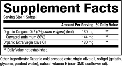 Foto 2 | Suplemento Natural Factors De Aceite De Orégano 180 Mg 60 Cápsulas Blandas - Venta Internacional.