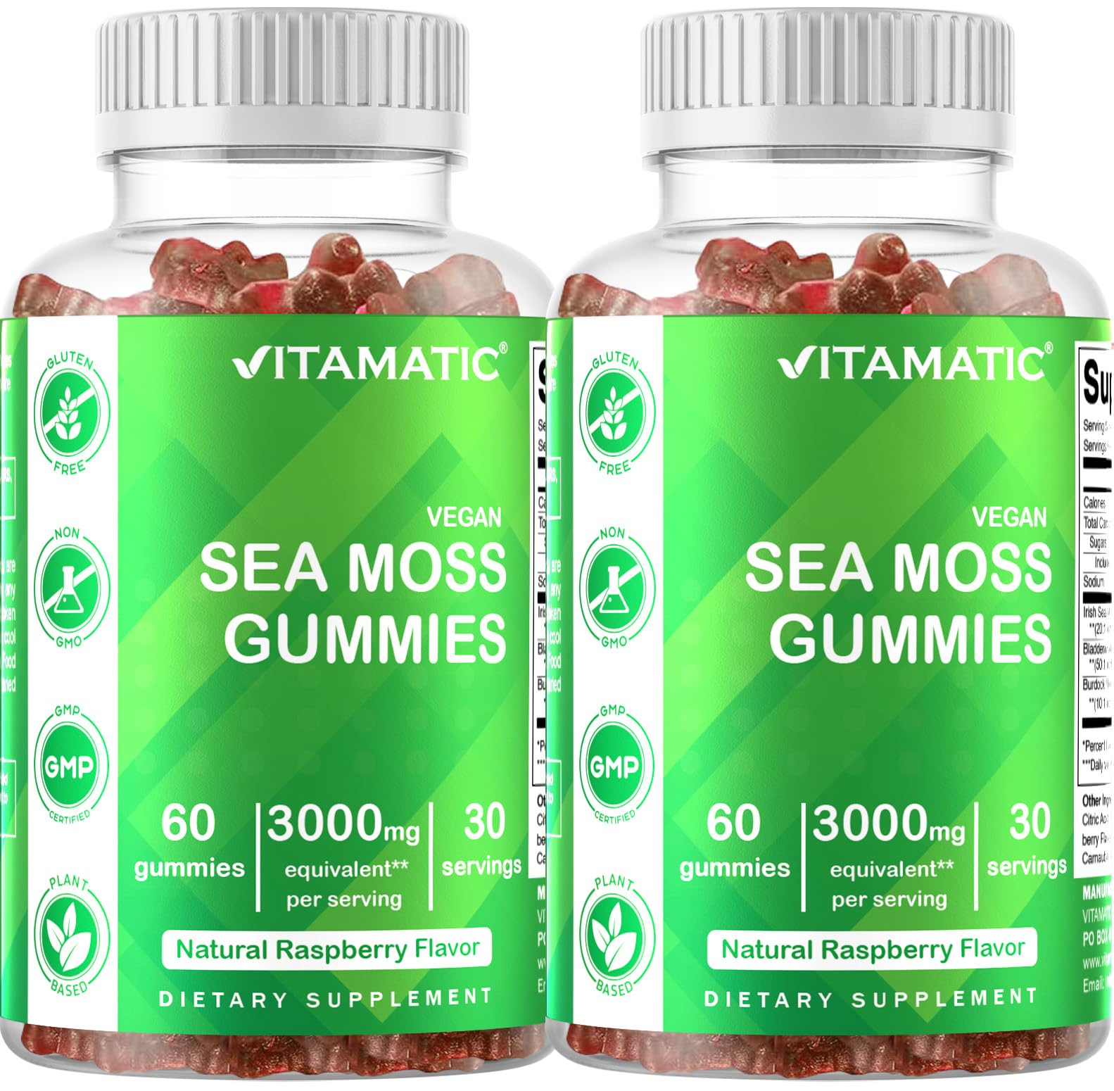 Foto 2 pulgar | Gomitas De Musgo Marino Irlandés Supplement Vitamatic, 60 Unidades - Venta Internacional.