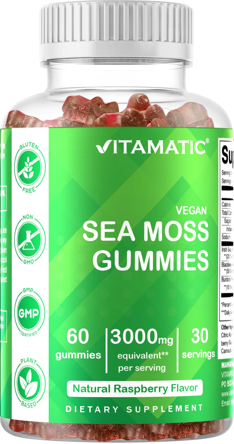 Foto 6 pulgar | Gomitas De Musgo Marino Irlandés Supplement Vitamatic, 60 Unidades - Venta Internacional.