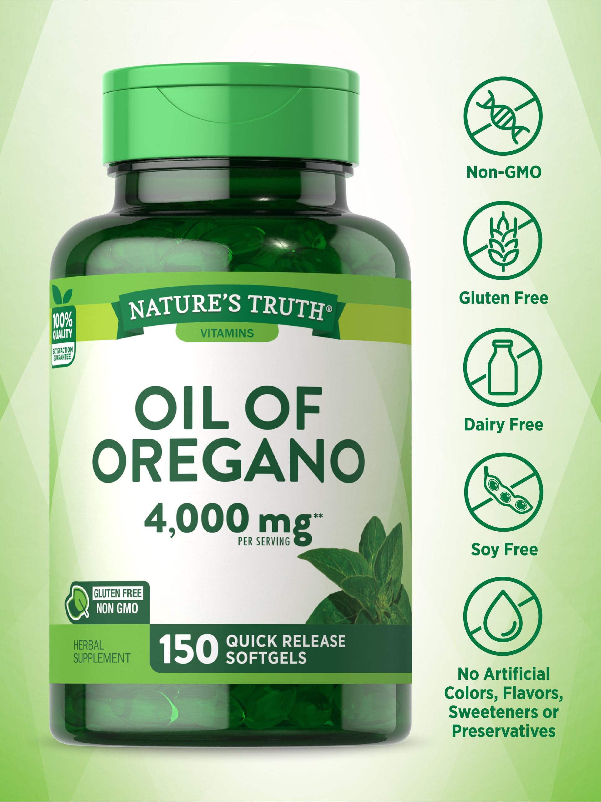 Foto 3 | Suplemento De Aceite De Orégano Nature's Truth 4000 Mg 150 Cápsulas Blandas - Venta Internacional.