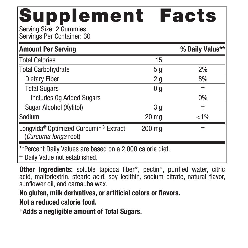 Foto 3 pulgar | Suplemento De Gomitas De Curcumina Nordic Naturals 200 Mg 60 Unidades - Venta Internacional.