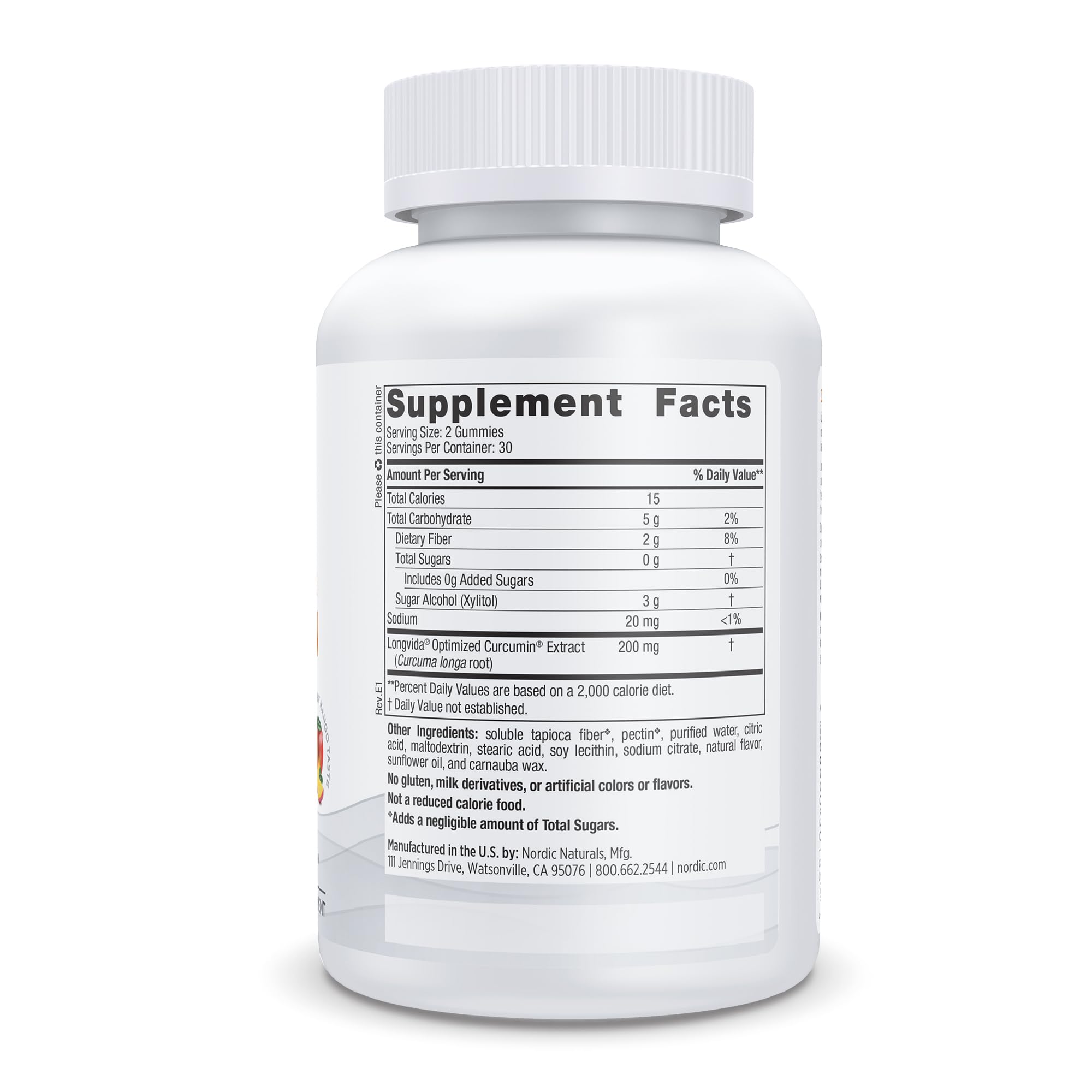 Foto 4 | Suplemento De Gomitas De Curcumina Nordic Naturals 200 Mg 60 Unidades - Venta Internacional.