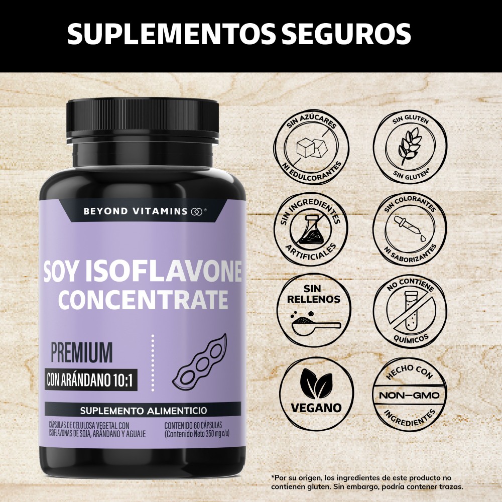 Foto 3 pulgar | Suplemento Alimenticio Beyond Vitamins Soy Isoflavone Concentrate Isoflavonas  Arándano Aguaje 60 Cápsulas