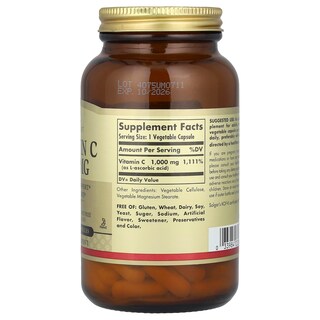 Foto 2 | Suplemento Solgar De Vitamina C, 1000 Mg, 100 Cápsulas Vegetales - Venta Internacional.