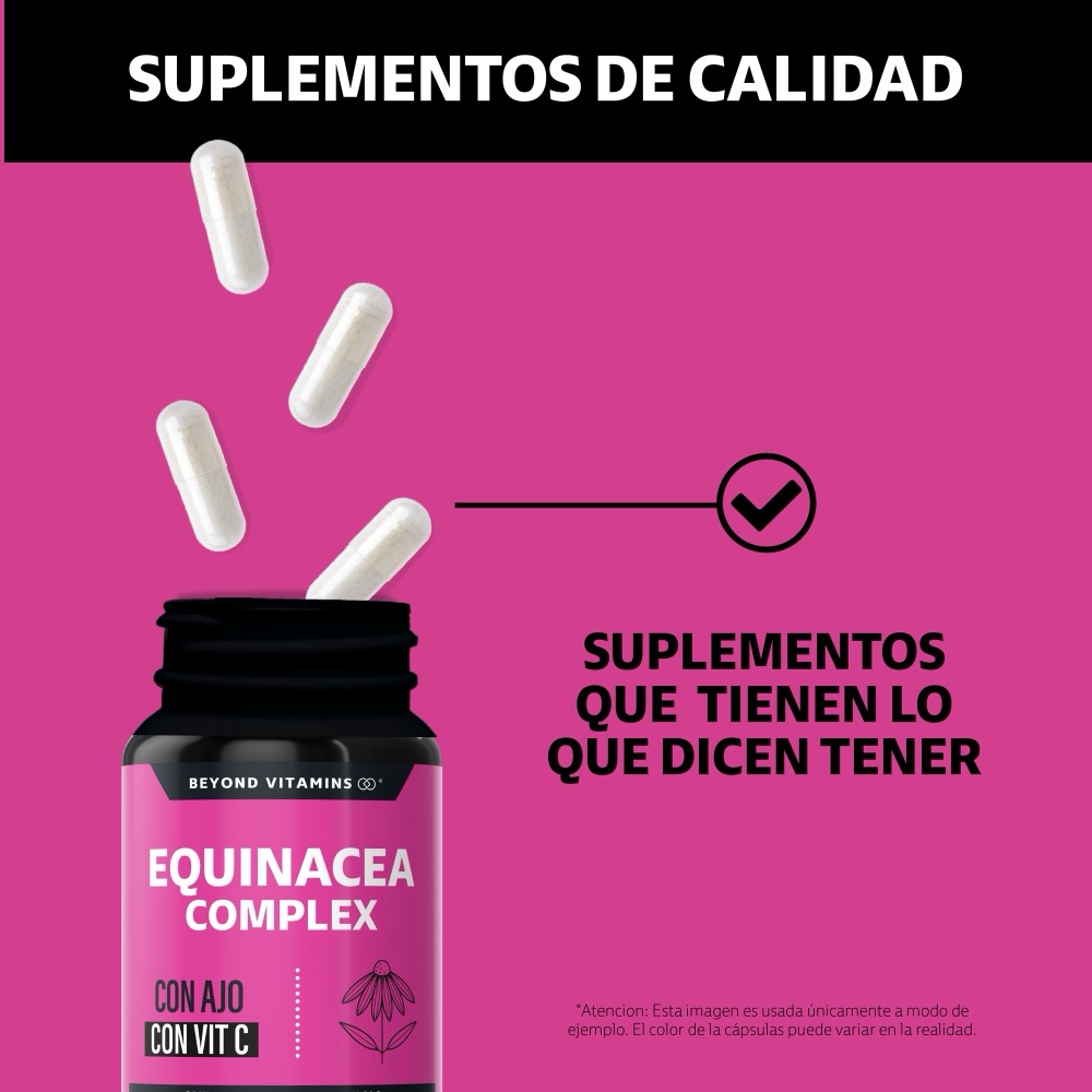 Foto 5 pulgar | Suplemento Alimenticio Beyond Vitamins Equinácea Complex  Ajo, Vitamina C, Betaglucanos, Quercetina Y Aguaje 60 Cápsul