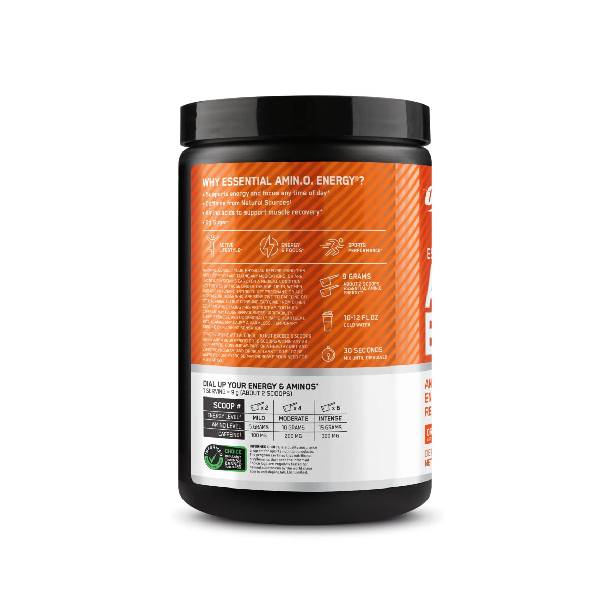 Foto 8 pulgar | Suplemento Optimum Nutrition Amino Energy Orange 30 Porciones - Venta Internacional.