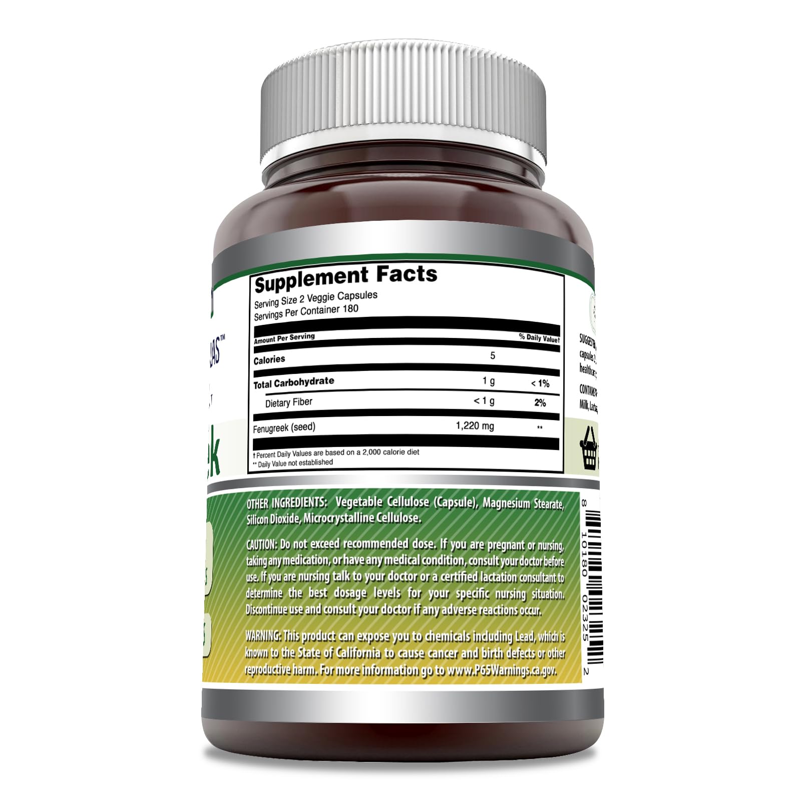 Foto 3 pulgar | Suplemento Amazing Formulas Con Semillas De Alholva, 610 Mg, 360 Cápsulas - Venta Internacional.