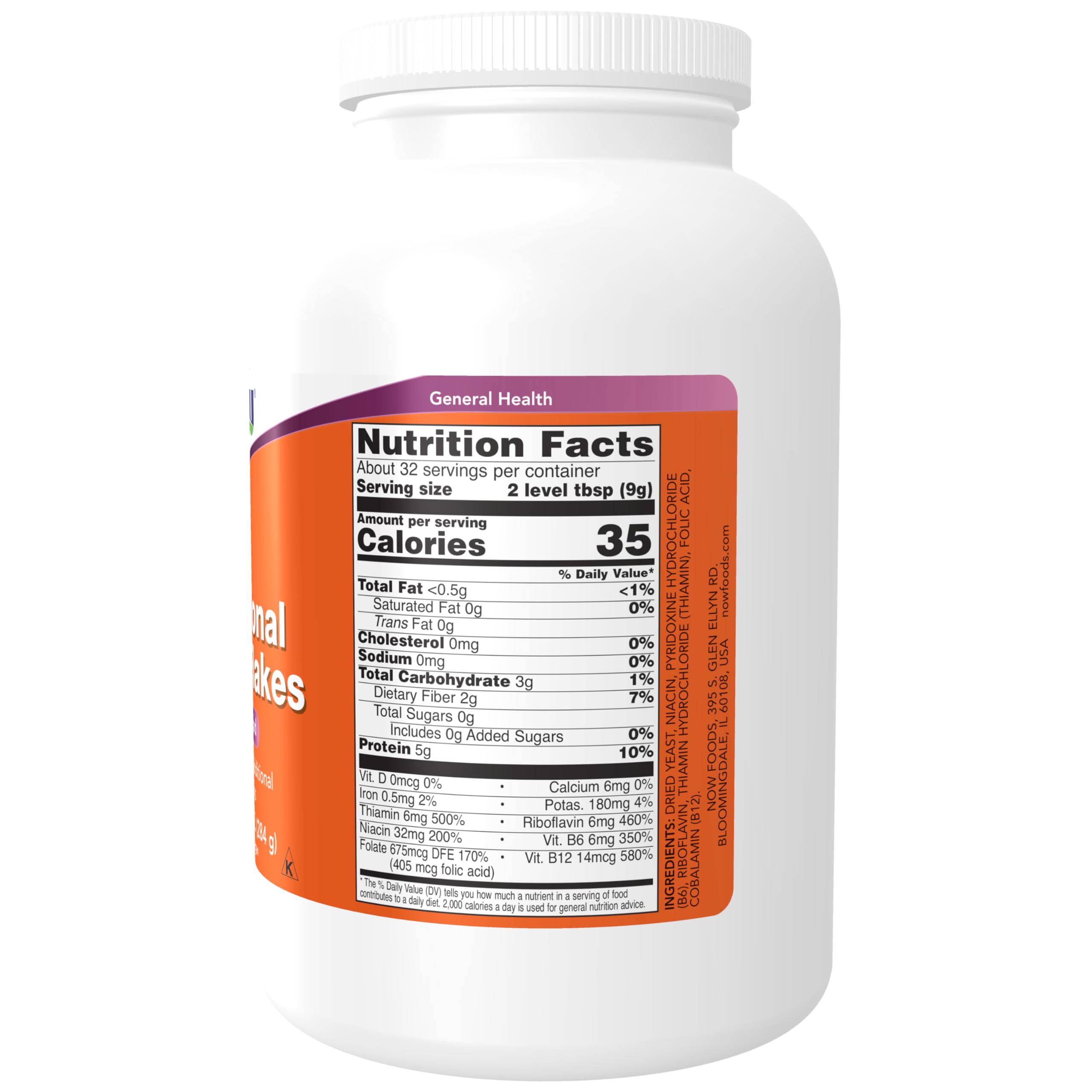 Foto 3 pulgar | Hojuelas De Levadura Nutricional Supplements Now Foods, 280 Ml - Venta Internacional.