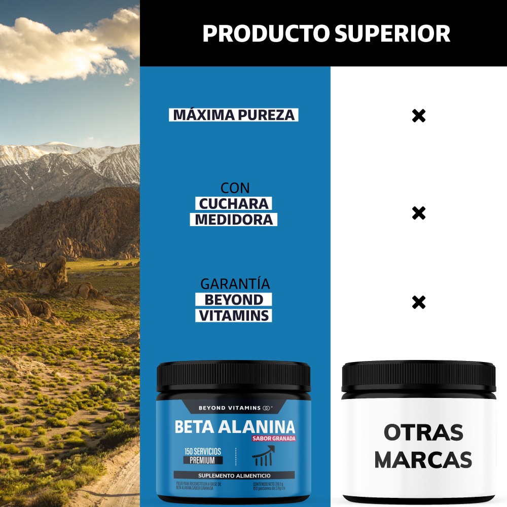 Foto 4 pulgar | Suplemento Alimenticio Beyond Vitamins Beta Alanina Sabor Granada 150 Servicios Premium - 316.5g