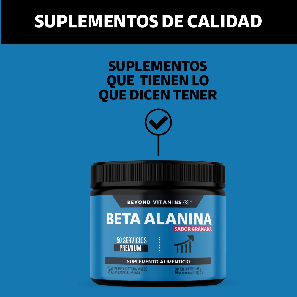 Foto 5 pulgar | Suplemento Alimenticio Beyond Vitamins Beta Alanina Sabor Granada 150 Servicios Premium - 316.5g