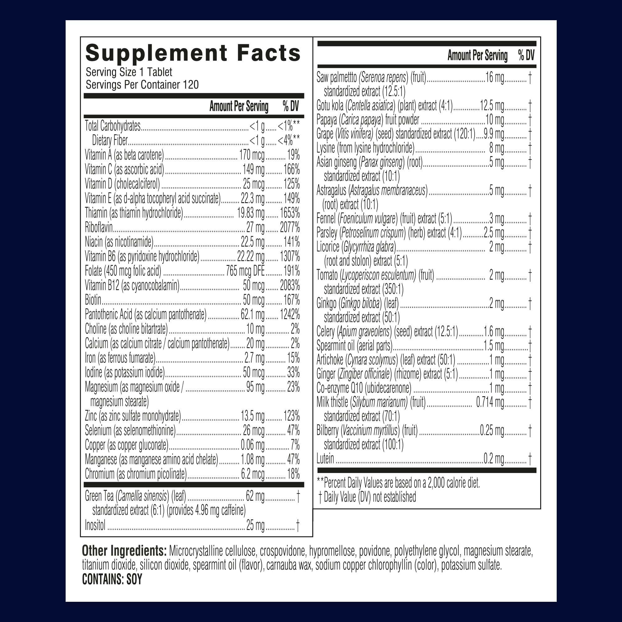 Foto 6 pulgar | Suplemento Multivitamínico Swisse Ultivite Daily Men 120 Comprimidos - Venta Internacional.