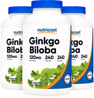 Foto 1 | Suplemento Nutricost Extracto De Ginkgo Biloba 120 Mg 240 Cápsulas - Venta Internacional.