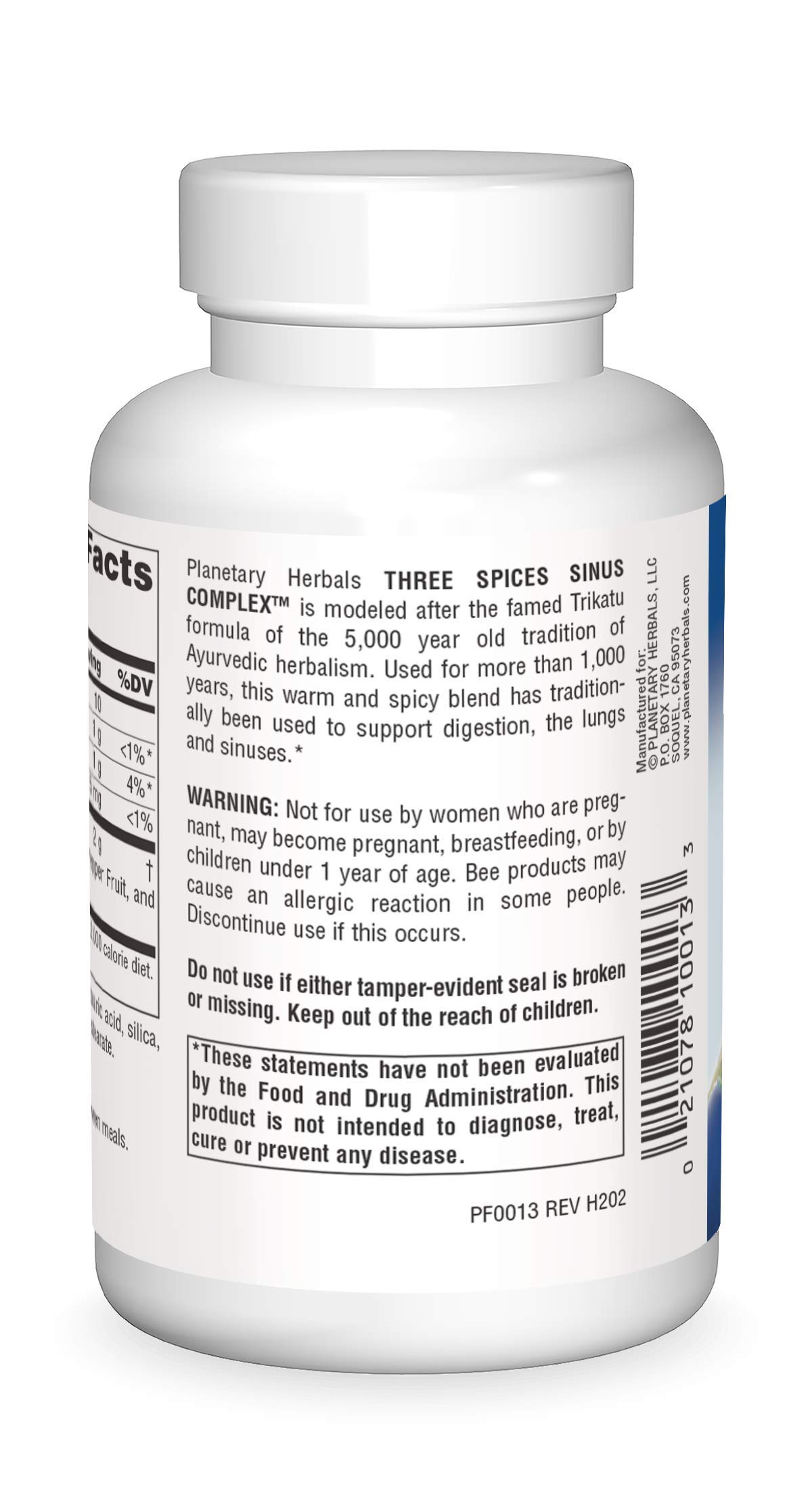 Foto 3 pulgar | Suplemento Planetary Herbals Three Spices Sinus Support - Venta Internacional.