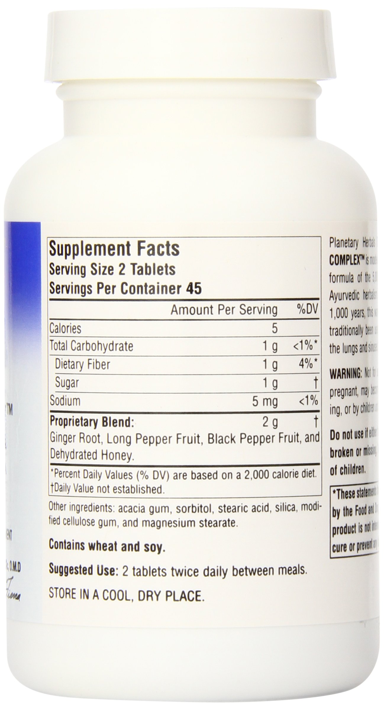 Foto 5 pulgar | Suplemento Planetary Herbals Three Spices Sinus Support - Venta Internacional.