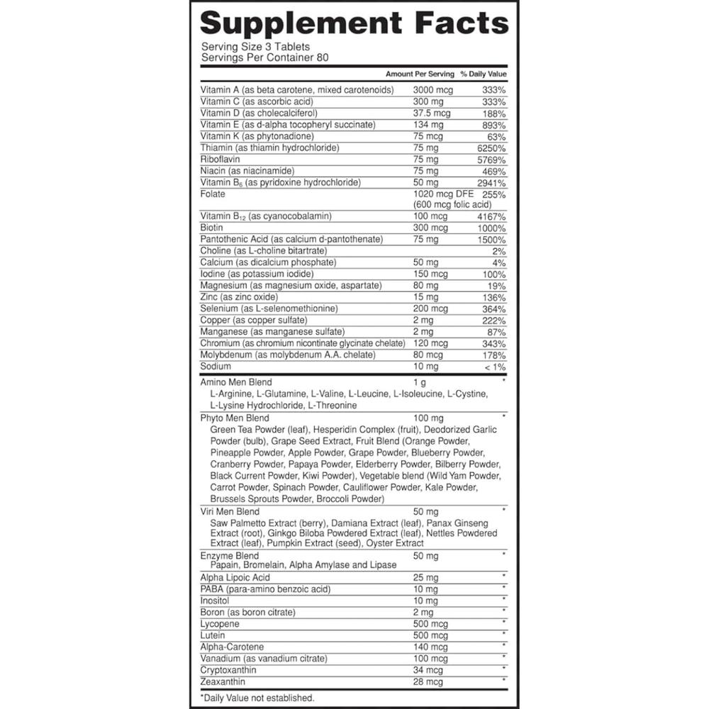 Foto 3 pulgar | Optimum Nutrition Opti-men 240 Tabletas Multivitamínico