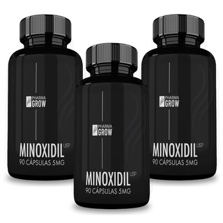 Foto 1 | Suplemento Pharma Grow Minoxidil 5mg Oral Anticaída y Crecimiento Capilar 90 Cápsulas para Hombre Kit 3 Pzs