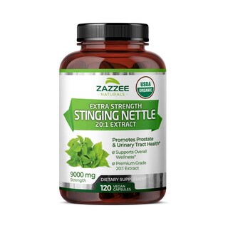 Foto 1 | Suplemento Zazzee Naturals Ortiga Orgánica 9,000 mg 120 Cápsulas Salud Prostática Inmunológica y Respiratoria