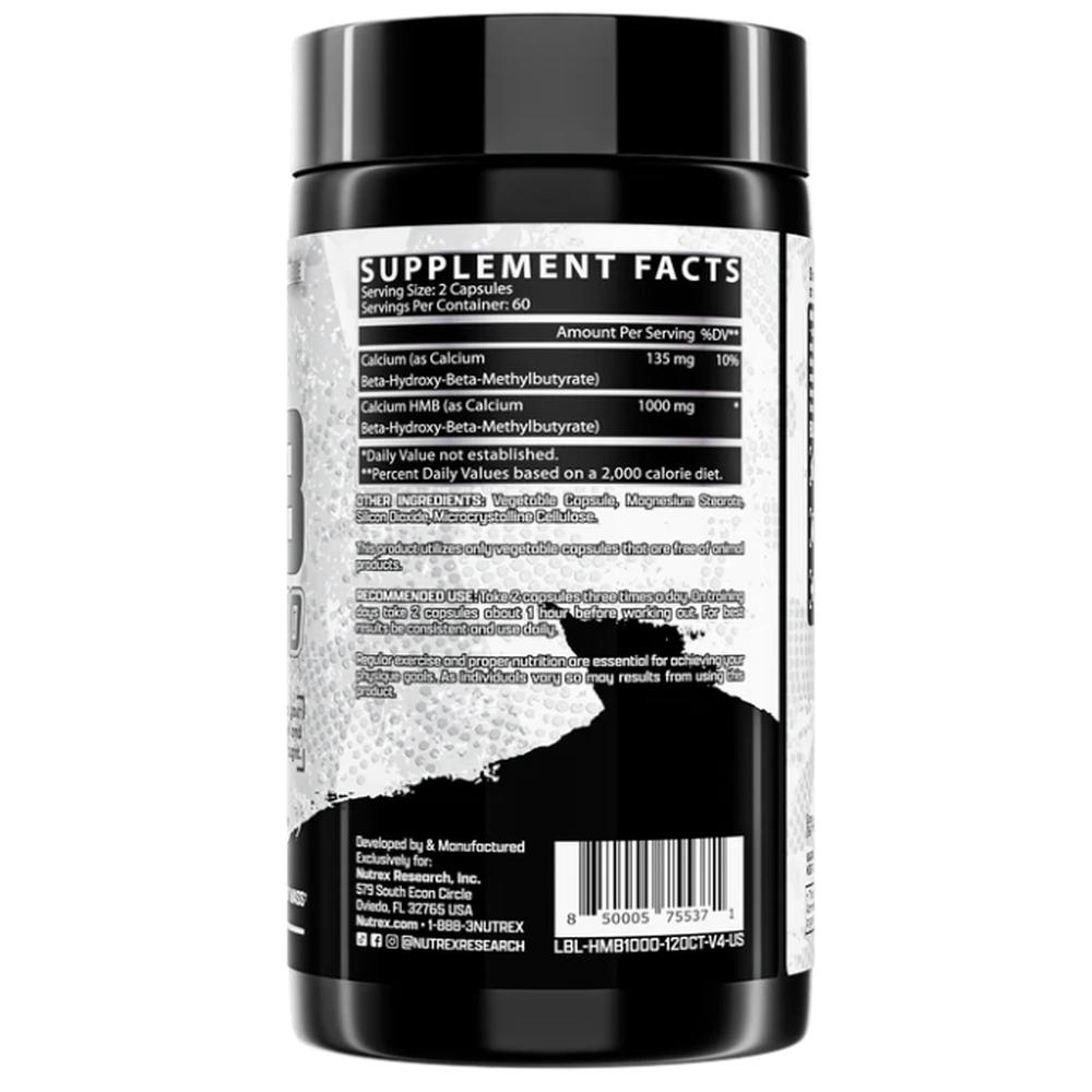 Foto 2 | Aminoácidos Nutrex Hmb 1000 Mg 120 Cápsulas