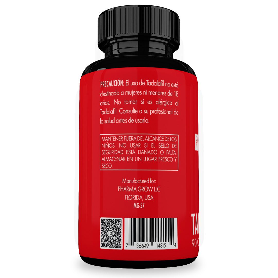 Foto 4 pulgar | Suplemento Pharma Grow Tadalafil 5mg 90 Cápsulas Circulación y Rendimiento Masculino Efecto Prolongado 36 Horas