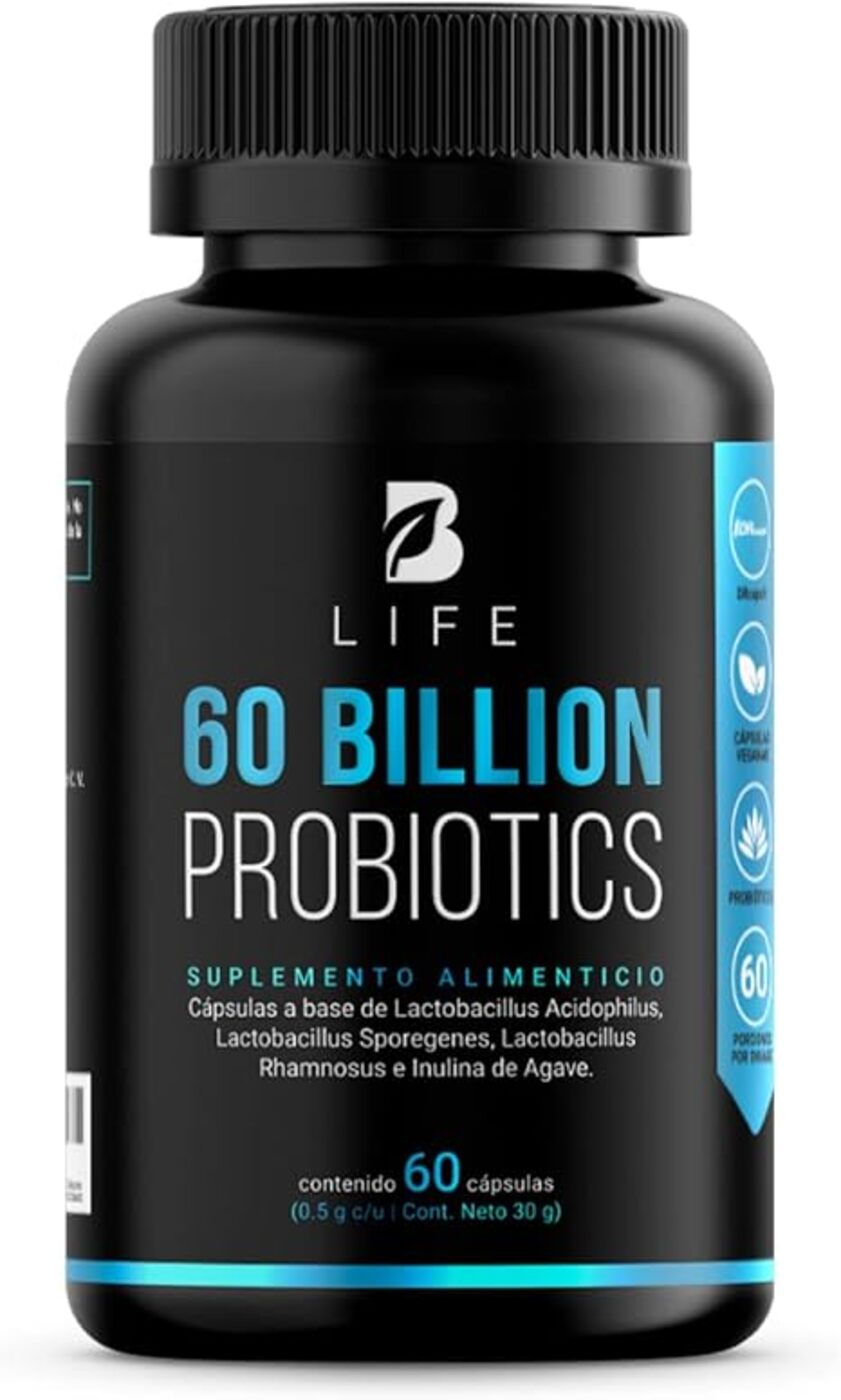 Foto 2 pulgar | 60 Billones De Probióticos Con 60 Cápsulas Y Una Concentración De 3 Cepas De Probióticos. 60 Billion Probiotics B Lif