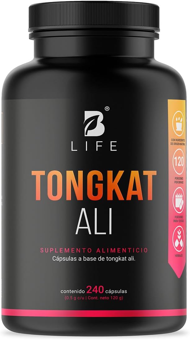 Foto 2 pulgar | Complemento Para Rendimiento Masculino Con 240 Cápsulas. Tongkat Ali 100% Puro B Life.