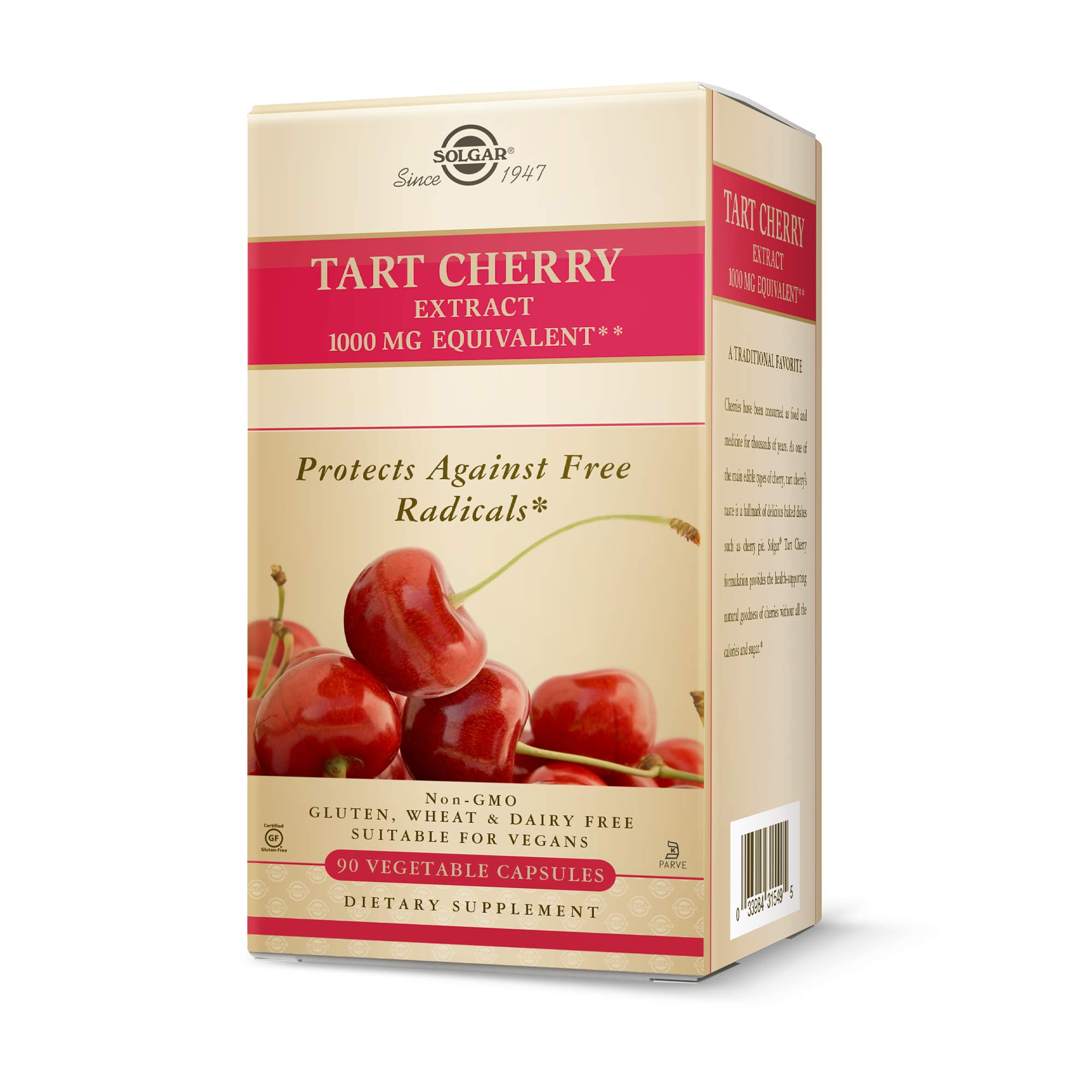 Foto 2 pulgar | Suplemento Solgar Tart Cherry 1000 Mg 90 Cápsulas Vegetales - Venta Internacional.