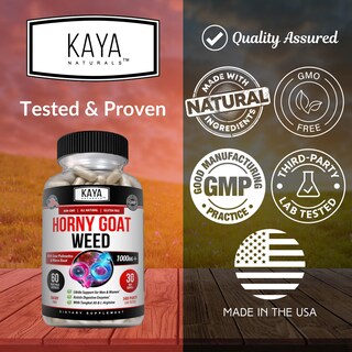 Foto 4 | Suplemento De Extracto De Hierba De Cabra En Celo De Kaya Naturals 1560 Mg - 60 - Venta Internacional.