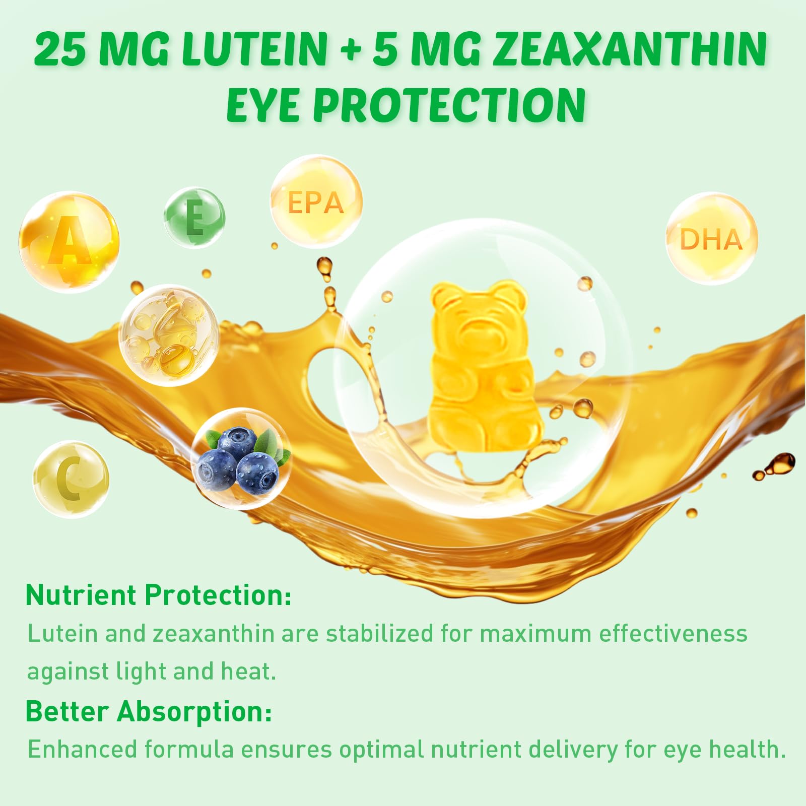 Foto 3 pulgar | Gomitas De Luteína Sijigood Eye Vitaminas Con Zeaxantina, 120 Unidades - Venta Internacional.