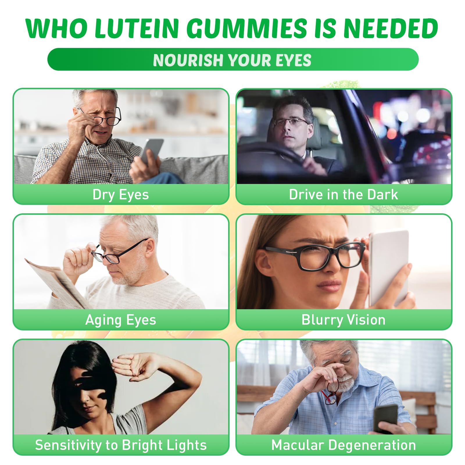 Foto 3 | Gomitas De Luteína Sijigood Eye Vitaminas Con Zeaxantina, 120 Unidades - Venta Internacional.