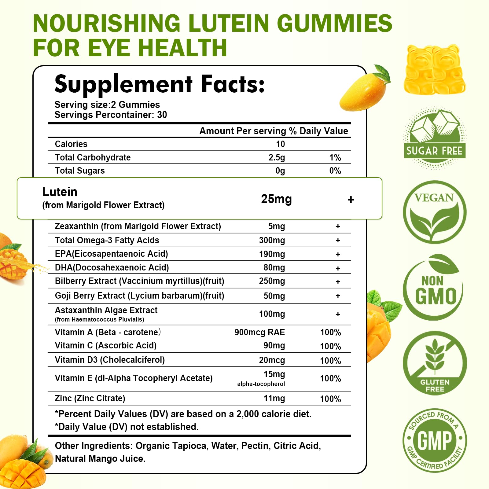 Foto 4 | Gomitas De Luteína Sijigood Eye Vitaminas Con Zeaxantina, 120 Unidades - Venta Internacional.