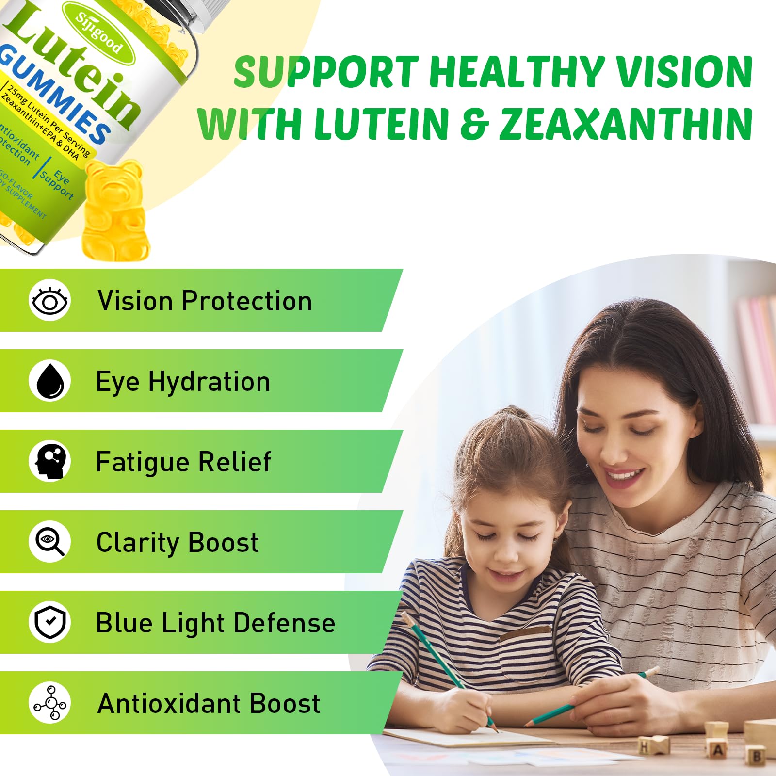 Foto 5 | Gomitas De Luteína Sijigood Eye Vitaminas Con Zeaxantina, 120 Unidades - Venta Internacional.