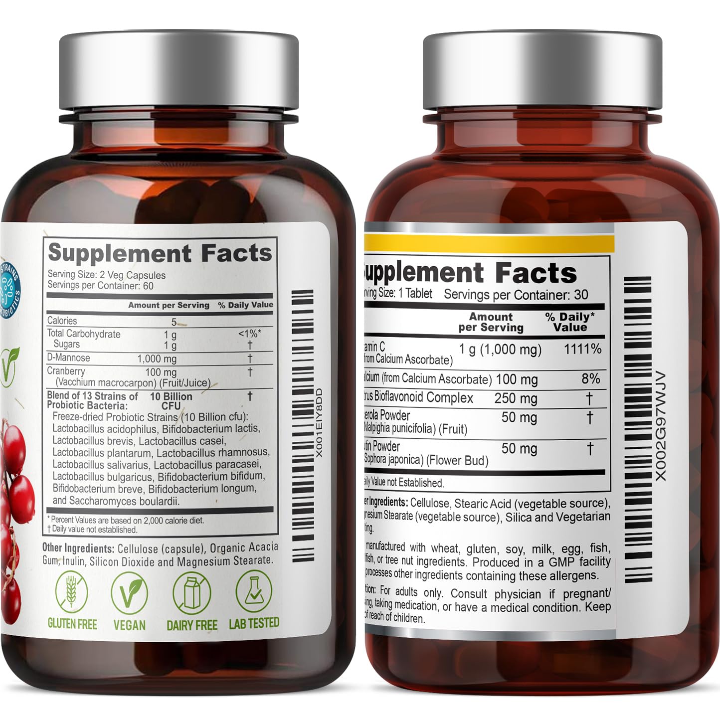 Foto 2 | Suplemento Biophix D-mannose Plus Probióticos De Arándano Rojo 1000 Mg - Venta Internacional.