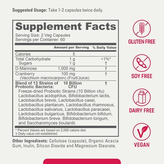 Foto 5 | Suplemento Biophix D-mannose Plus Probióticos De Arándano Rojo 1000 Mg - Venta Internacional.