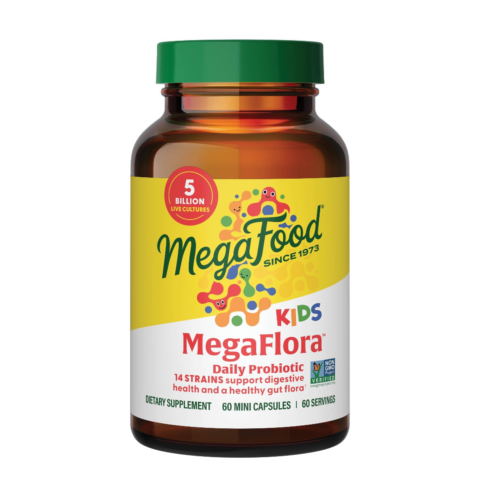 Foto 2 pulgar | Probióticos Megafood Megaflora Kids, 5 Mil Millones De Ufc, 60 Cápsulas - Venta Internacional.