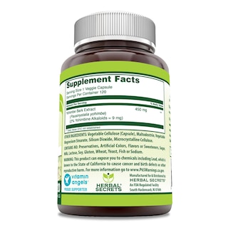 Foto 2 | Suplemento Herbal Secrets: Extracto De Yohimbe, 450 Mg, 120 Cápsulas - Venta Internacional.