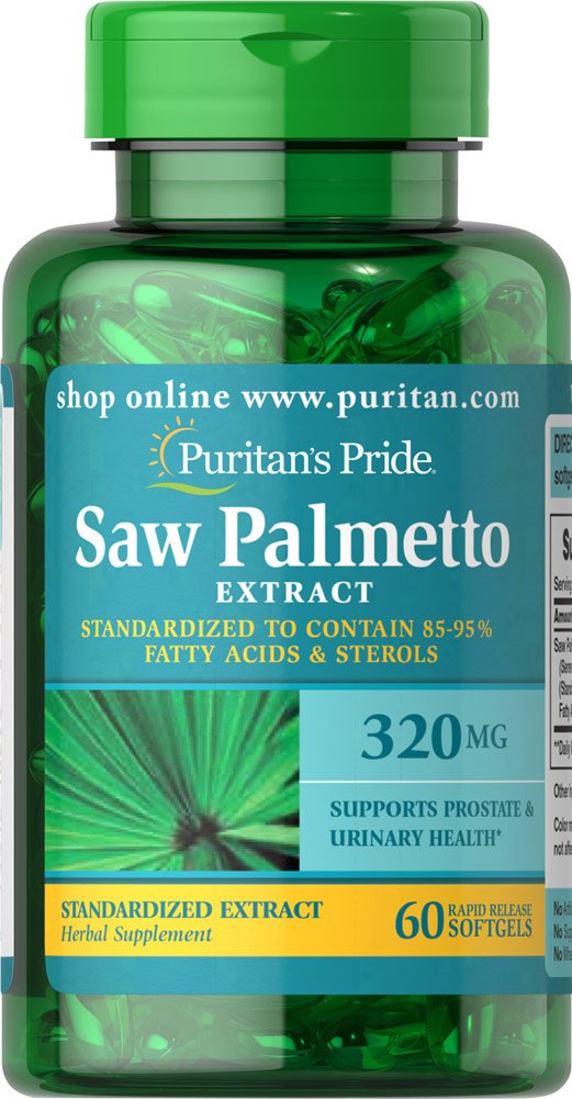 Foto 2 pulgar | Suplemento Puritan's Pride Saw Palmetto 320 Mg 60 Cápsulas Blandas - Venta Internacional.