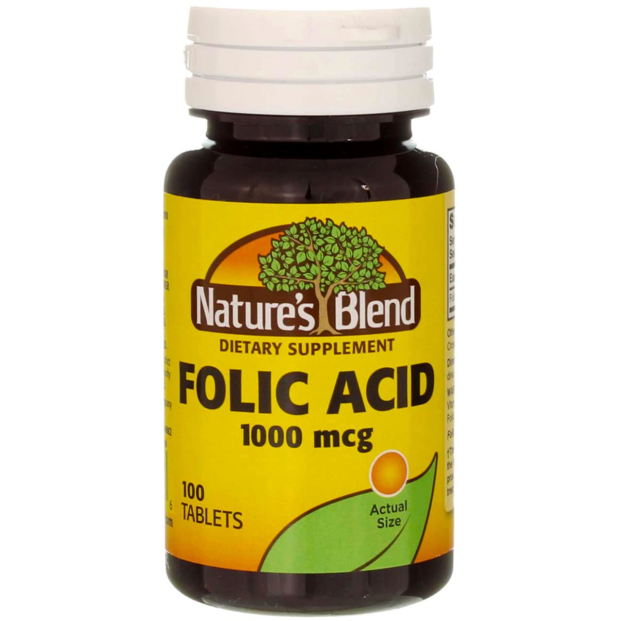 Foto 2 | Suplemento De Ácido Fólico Swanson Nature's Blend, 1000 Mcg, 100 Tabletas - Venta Internacional.