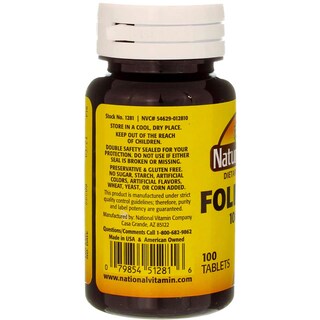 Foto 3 | Suplemento De Ácido Fólico Swanson Nature's Blend, 1000 Mcg, 100 Tabletas - Venta Internacional.
