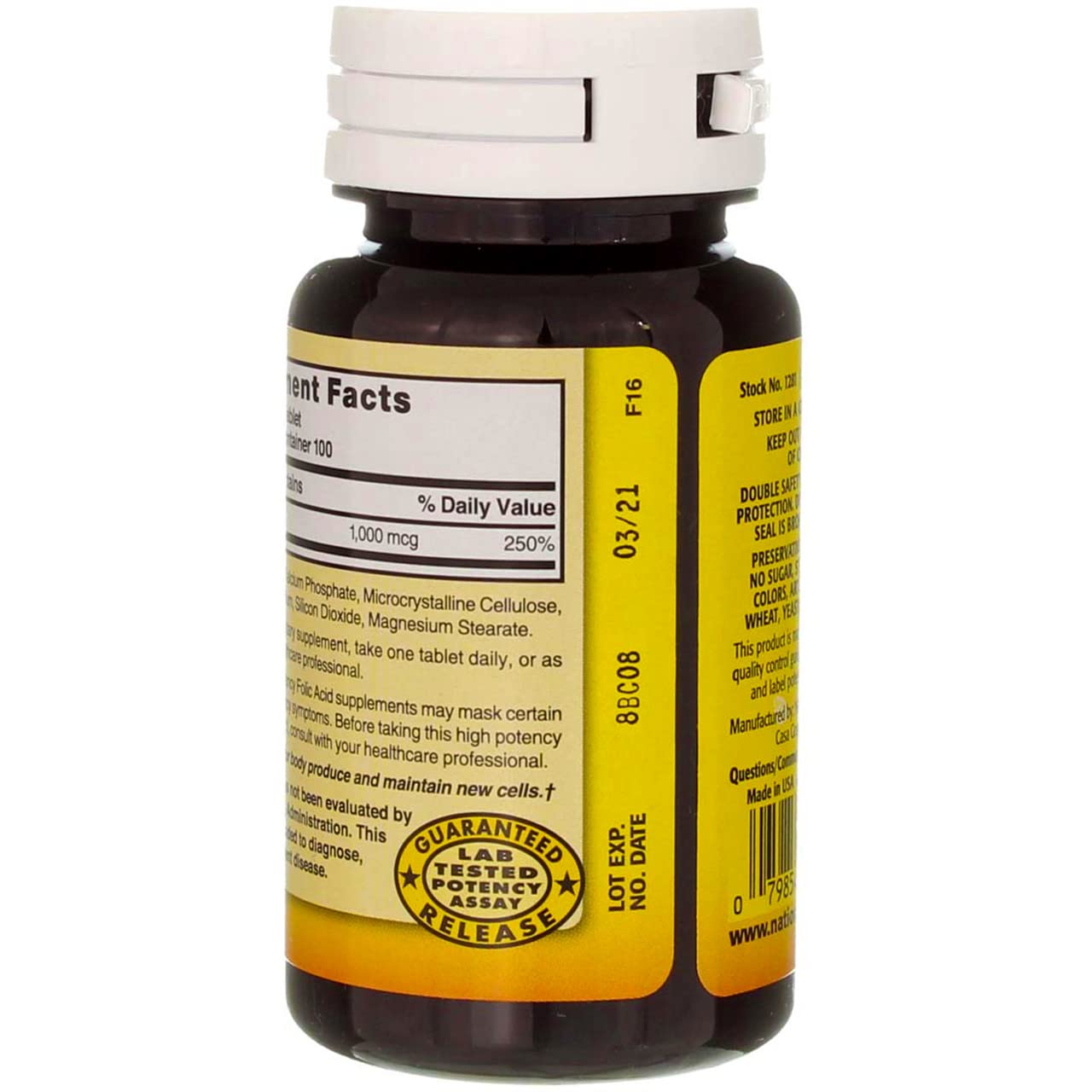 Foto 4 | Suplemento De Ácido Fólico Swanson Nature's Blend, 1000 Mcg, 100 Tabletas - Venta Internacional.