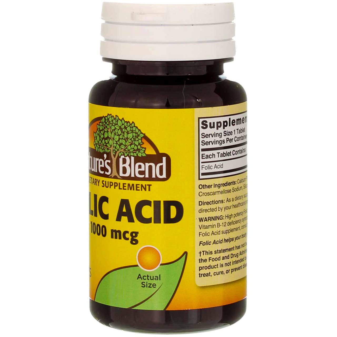 Foto 6 | Suplemento De Ácido Fólico Swanson Nature's Blend, 1000 Mcg, 100 Tabletas - Venta Internacional.