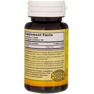 Foto 7 | Suplemento De Ácido Fólico Swanson Nature's Blend, 1000 Mcg, 100 Tabletas - Venta Internacional.