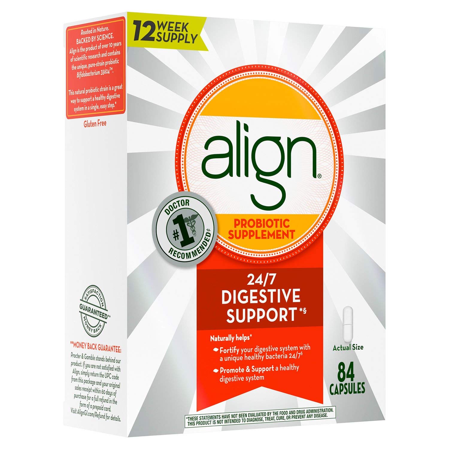Foto 2 pulgar | Cápsulas Probióticas Diarias Supplement Align, 84 Unidades - Venta Internacional.